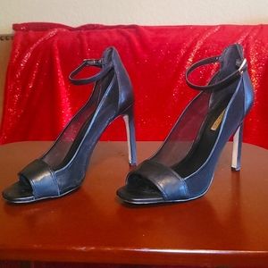 Womens Black Open toe heels